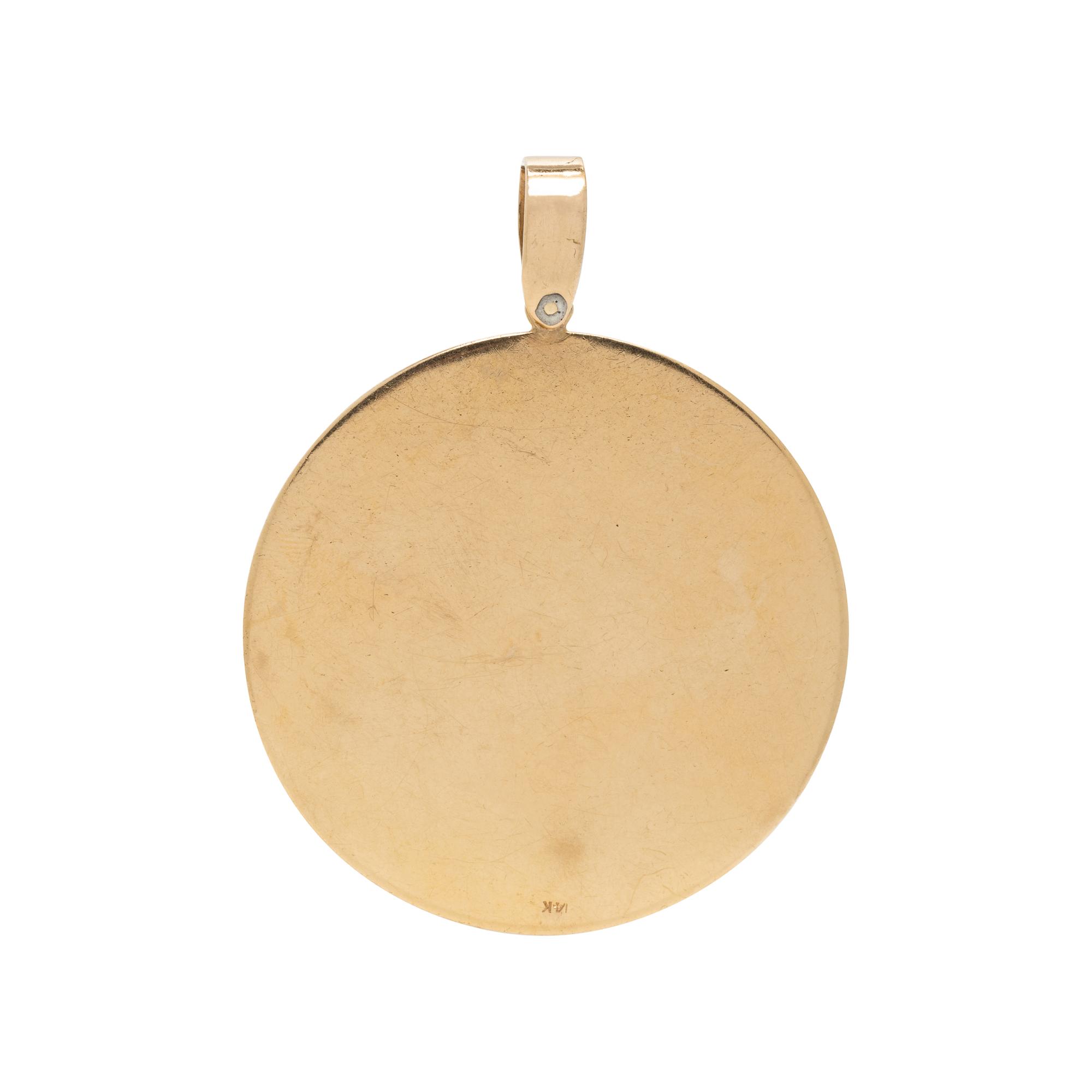 YELLOW GOLD AND MULTIGEM PENDANT