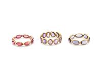 COLLECTION OF GEMSTONE RINGS