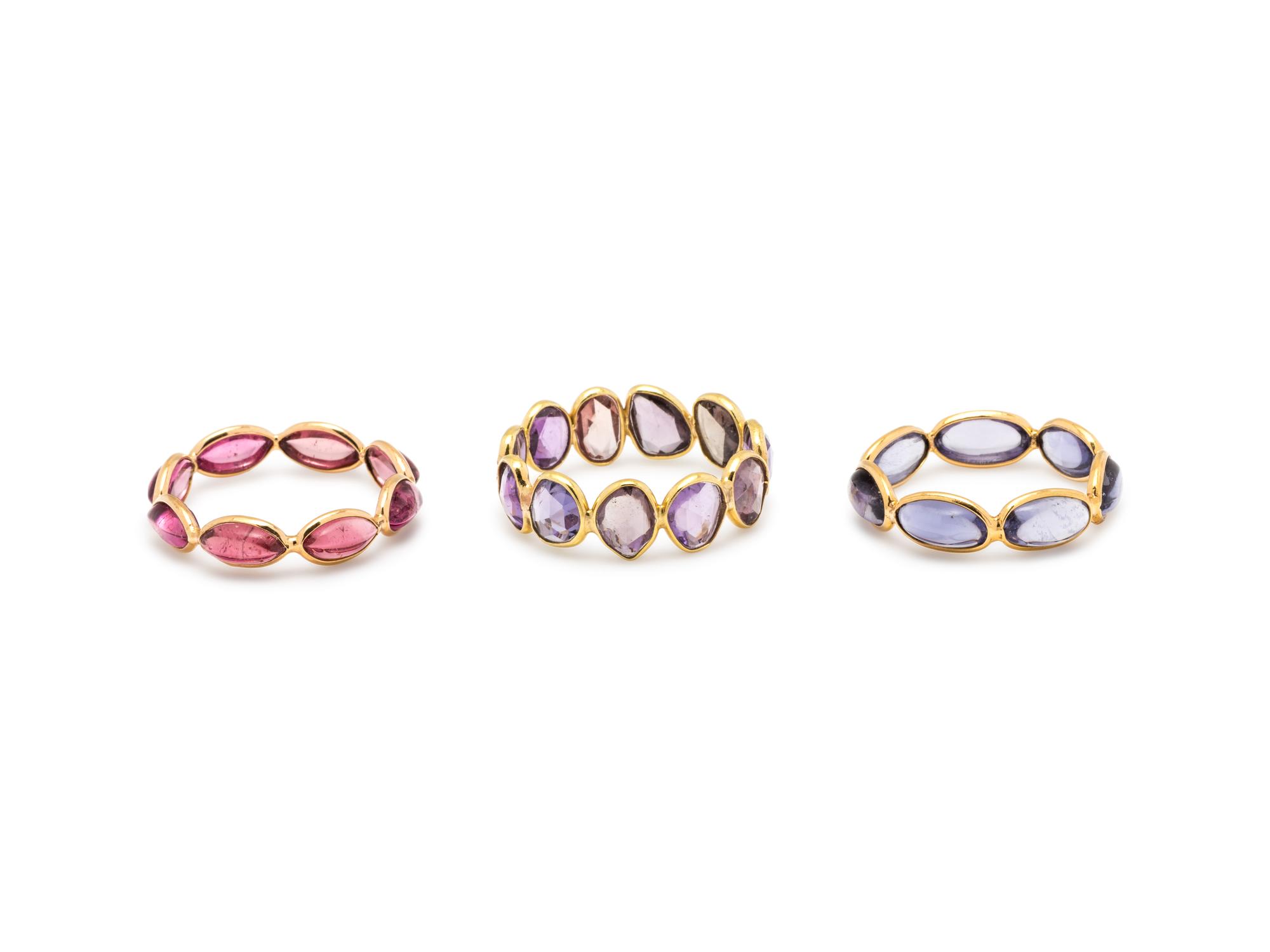 COLLECTION OF GEMSTONE RINGS