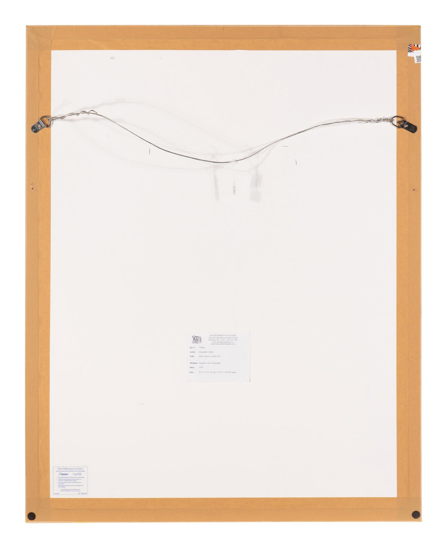 Zèbre Jaune et Zèbre Noir , 1976