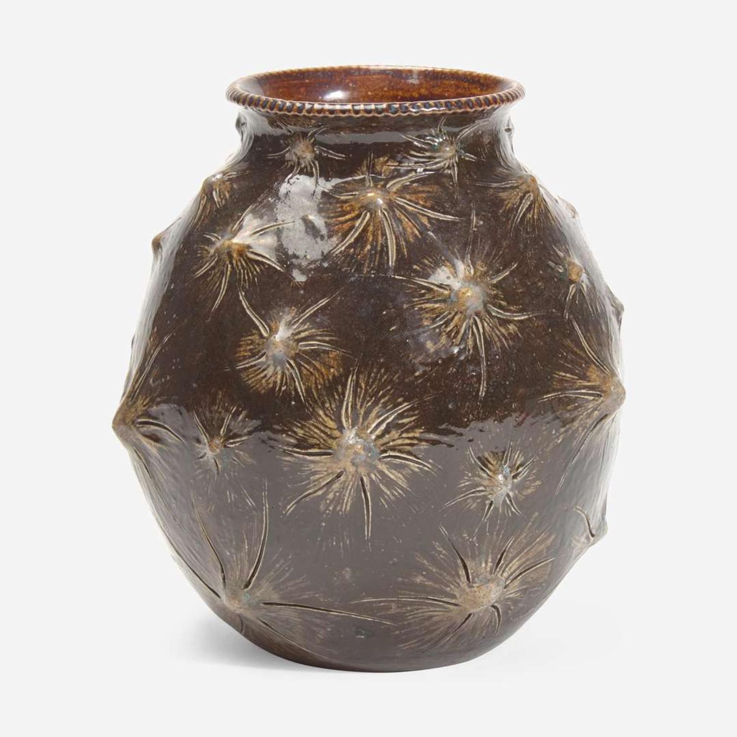 Edwin Martin (English, 1860-1915) Vase with Prunts, Martin Brothers, UK, c. 1900