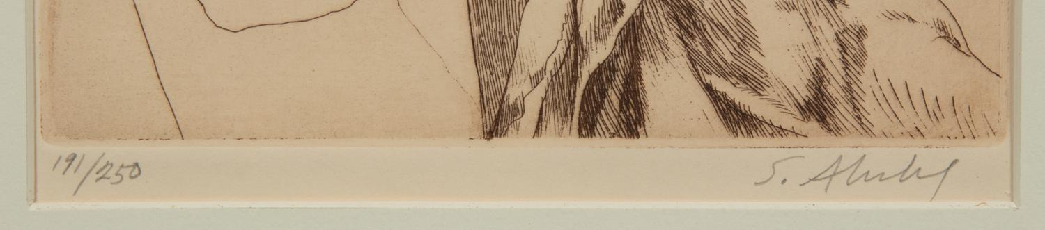 A group of three 20th Century prints (by Aubrey Schwartz and two signed illegibly)