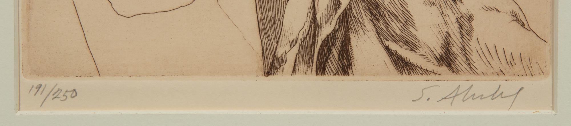 A group of three 20th Century prints (by Aubrey Schwartz and two signed illegibly)