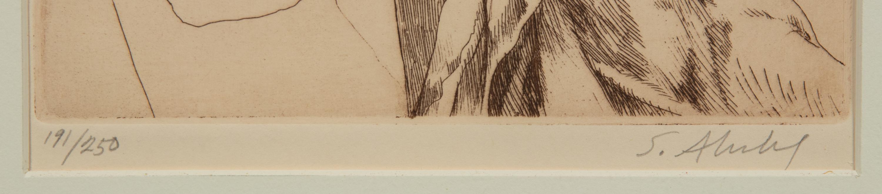 A group of three 20th Century prints (by Aubrey Schwartz and two signed illegibly)