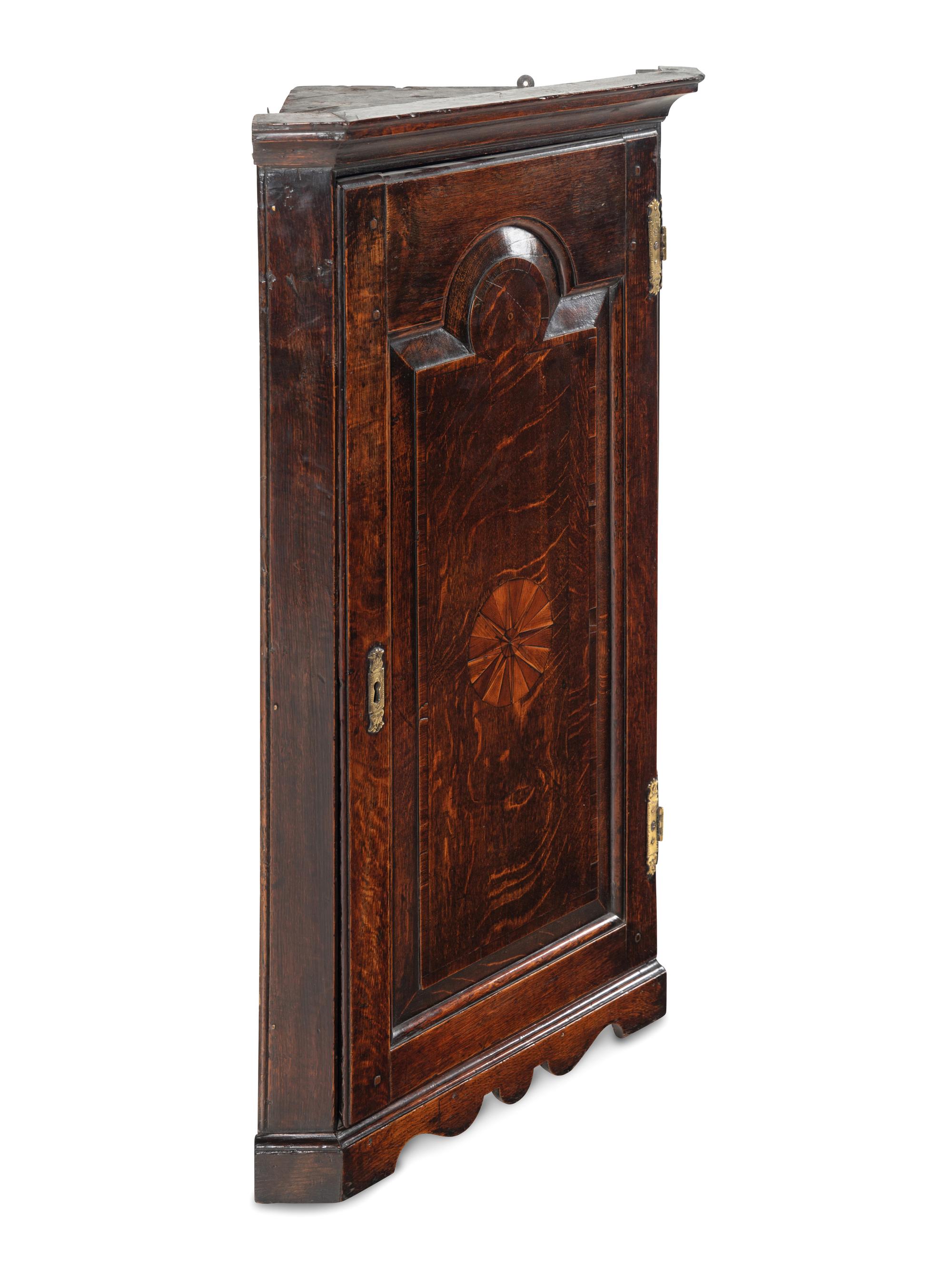 A Dutch Oak Hanging Corner Cabinet