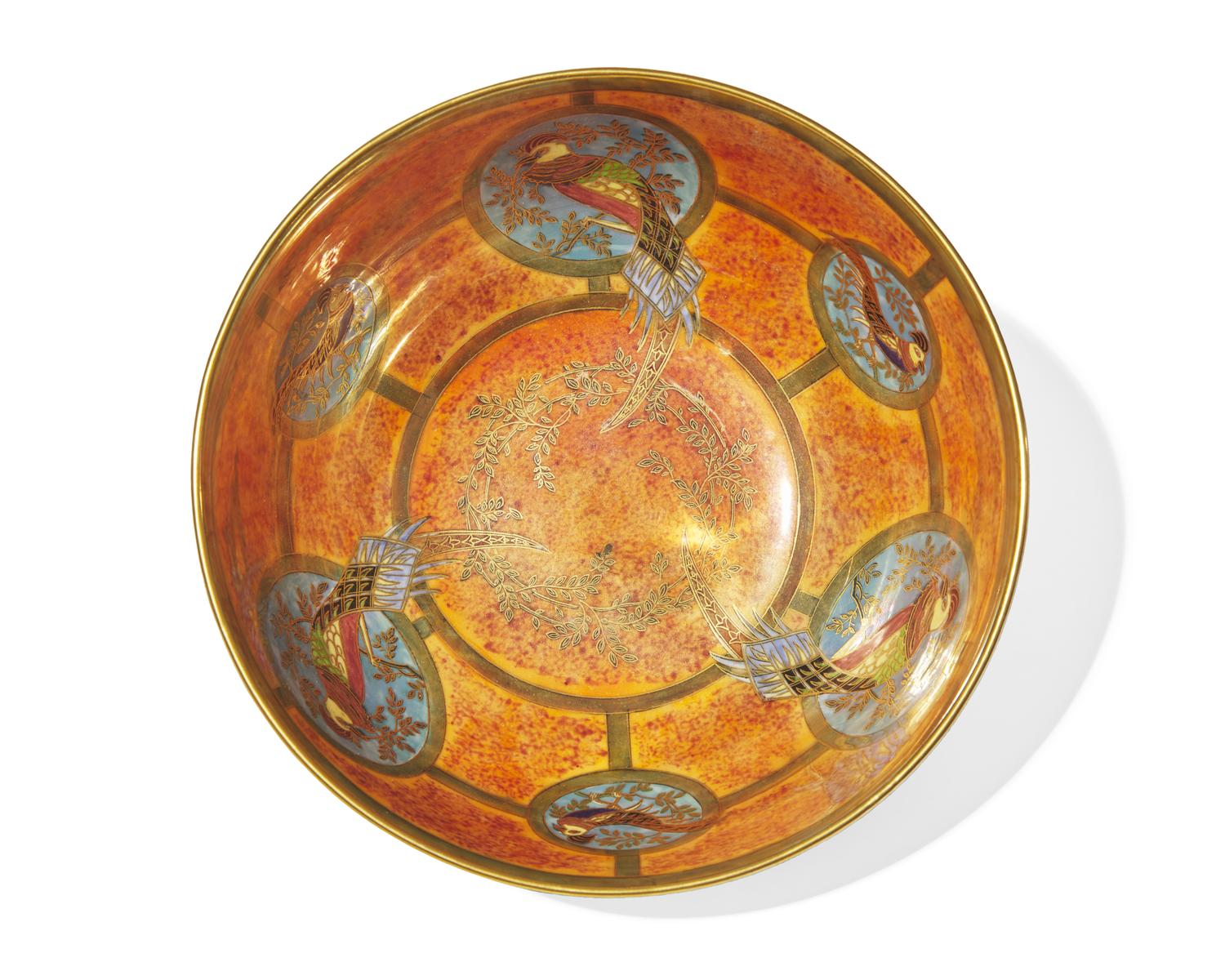 A Wedgwood Lustreware 'Pheasant' Bowl