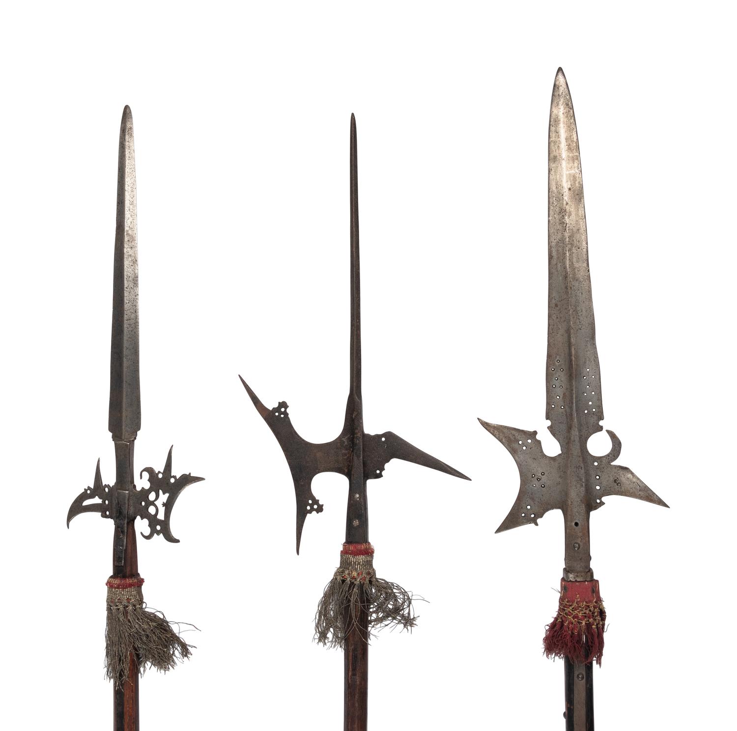 A Group of Three Continental Halberds