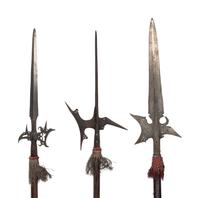 A Group of Three Continental Halberds
