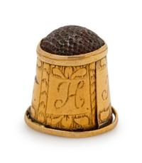 A Yellow Gold Child's Thimble