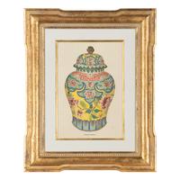 A Set of Six Framed Prints of Chinese Porcelain Vases
