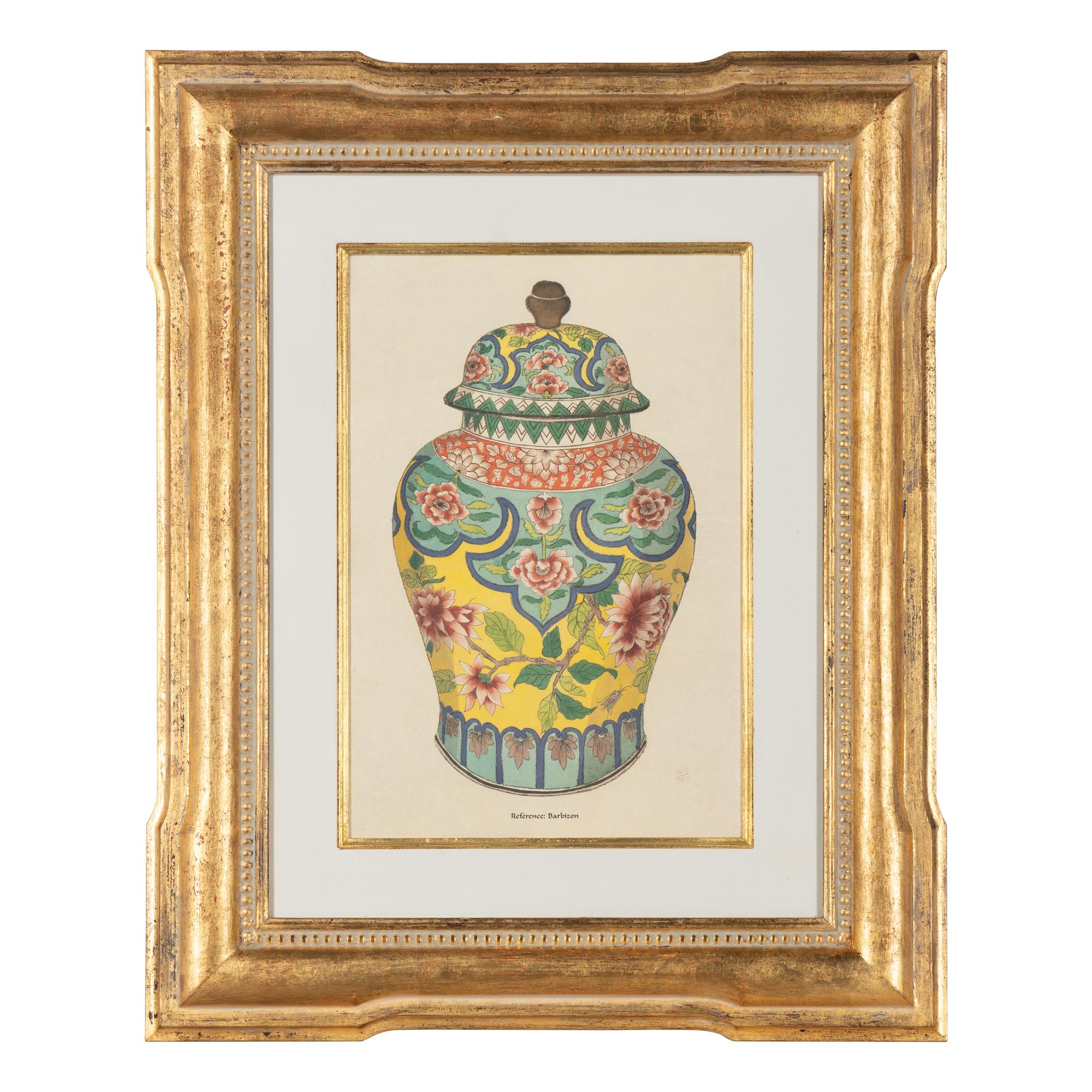 A Set of Six Framed Prints of Chinese Porcelain Vases