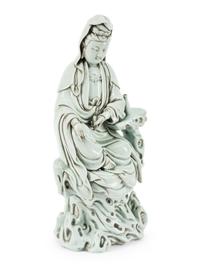 A Chinese Blanc de Chine Figure of Guanyin