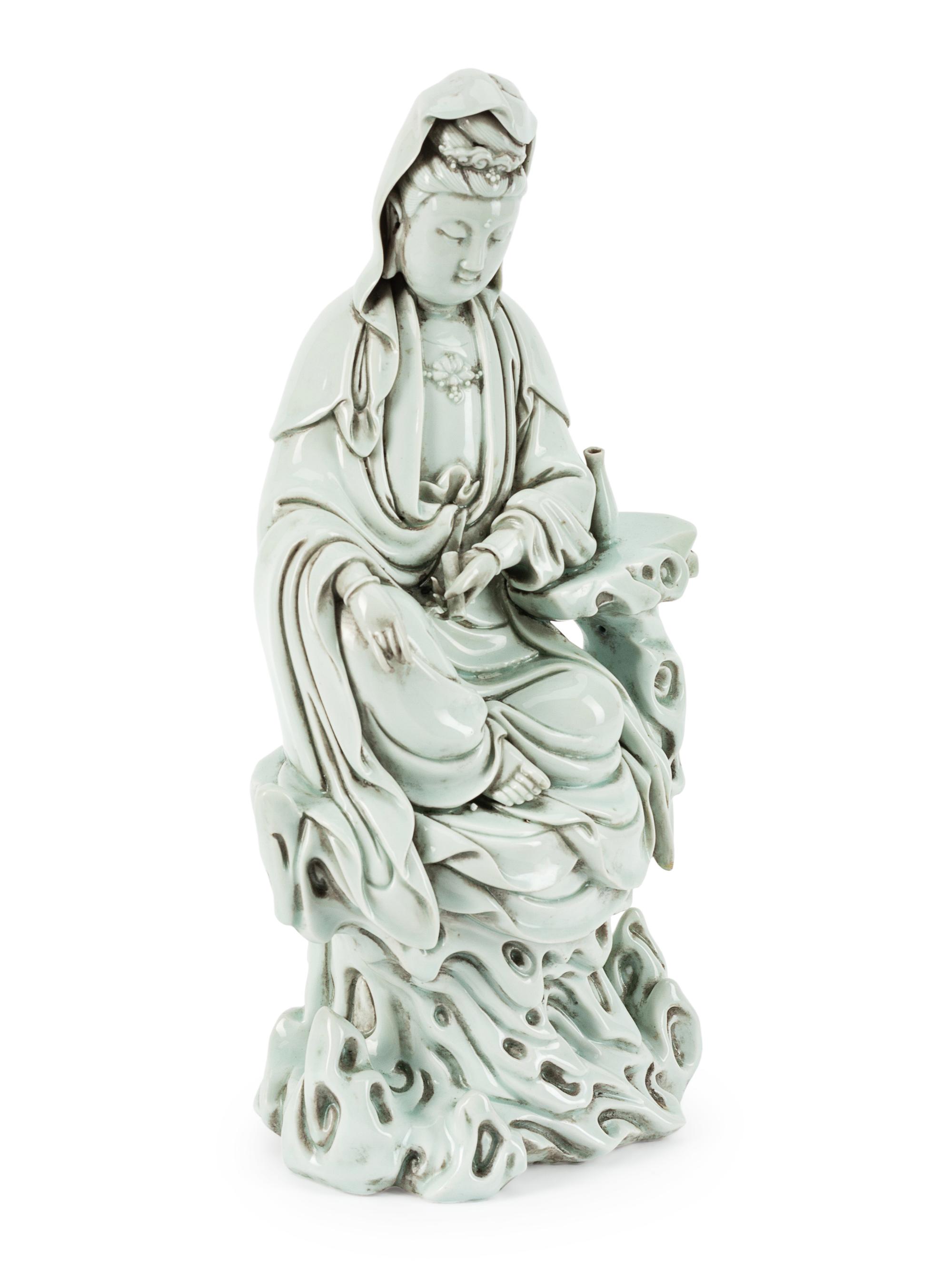 A Chinese Blanc de Chine Figure of Guanyin