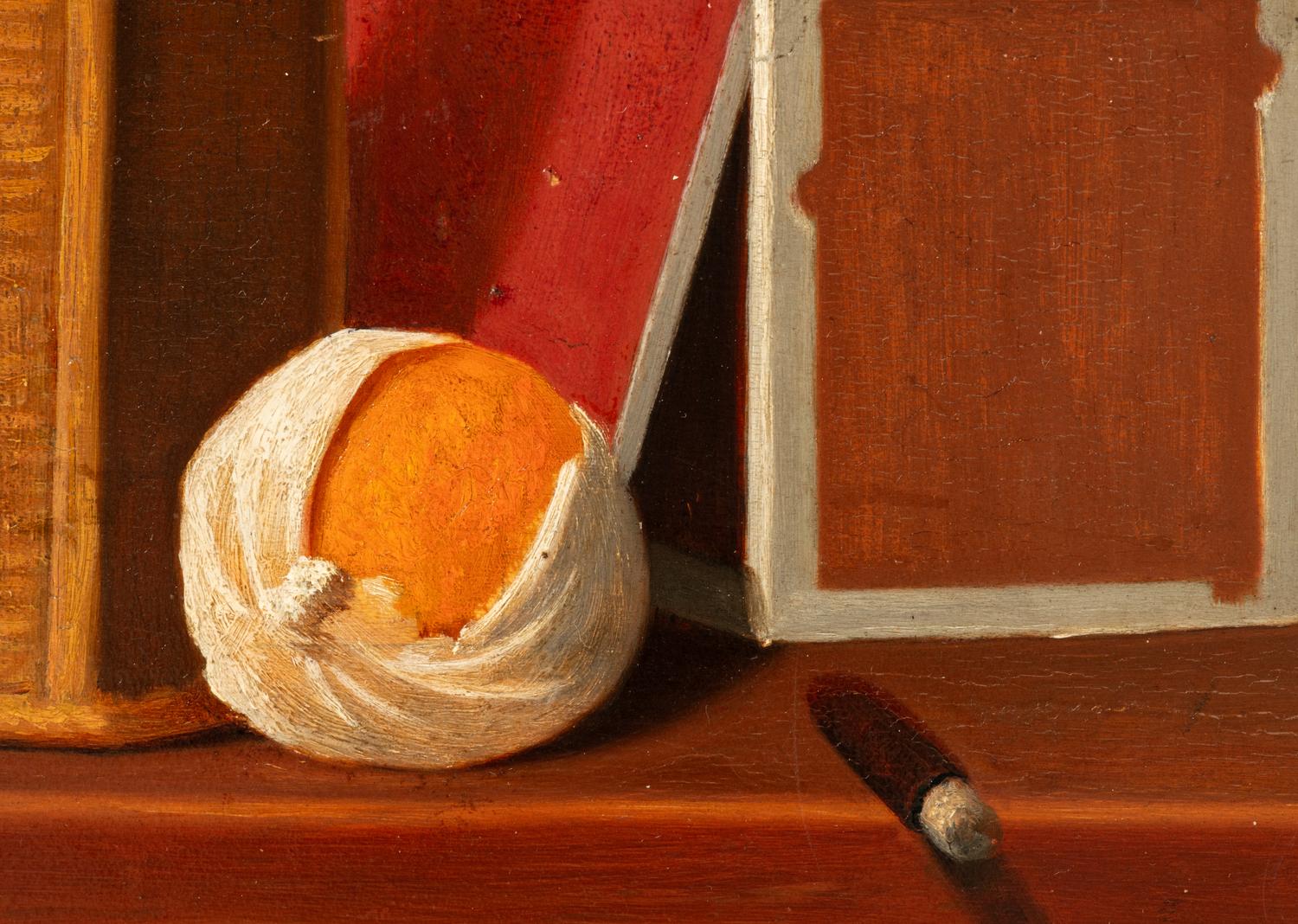 Still Life with Box, Orange, and Bottle