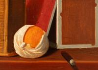 Still Life with Box, Orange, and Bottle