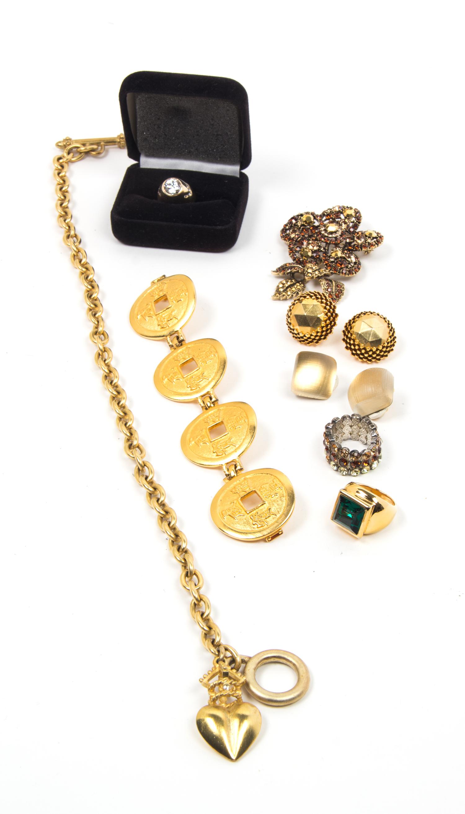 An Assortment of Goldtone Jewelry,