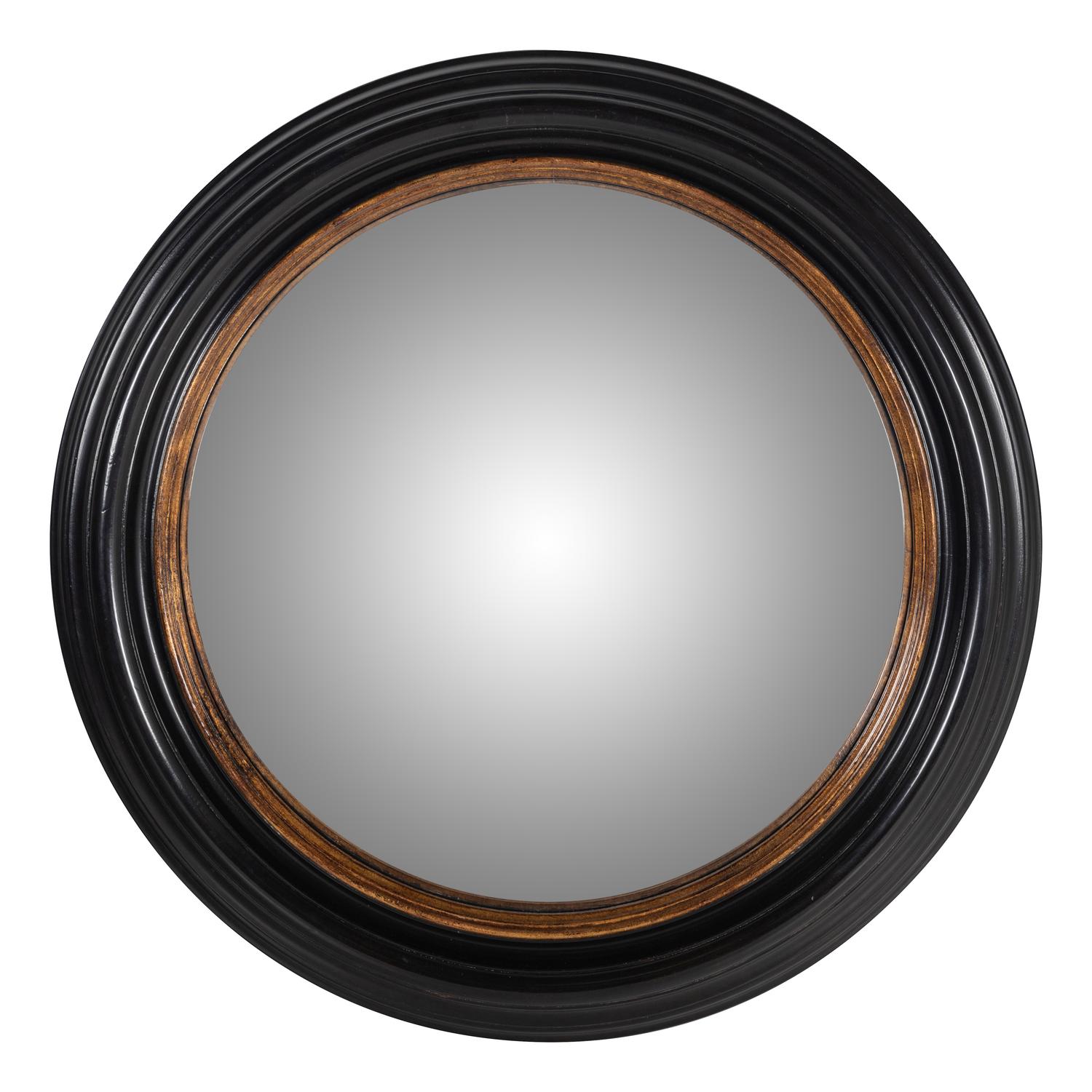 A Regency Style Ebonized and Parcel-Gilt Mirror