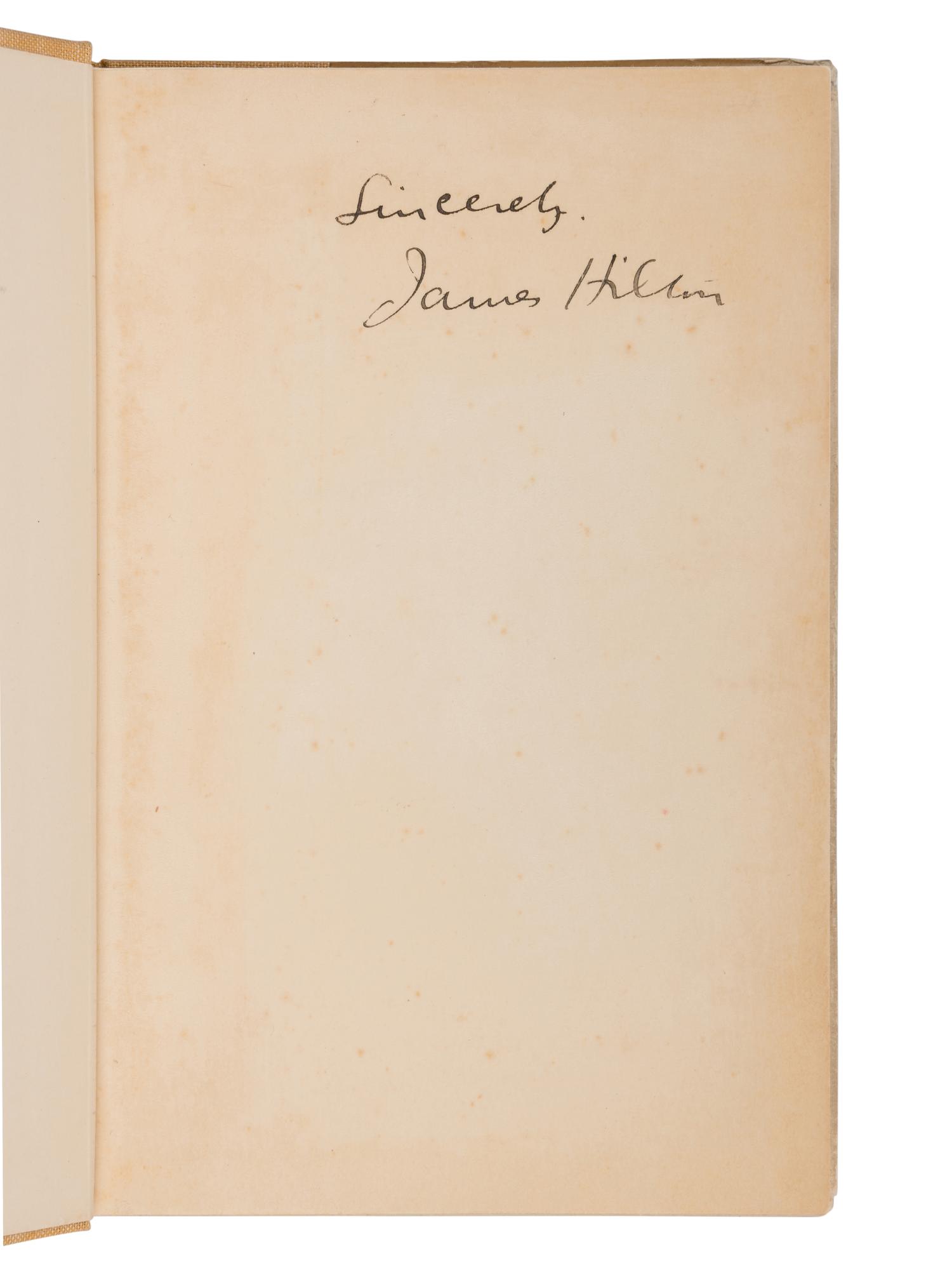 HILTON, James (1900-1954). Good-bye, Mr. Chips . Boston: Little, Brown and Company, 1934.