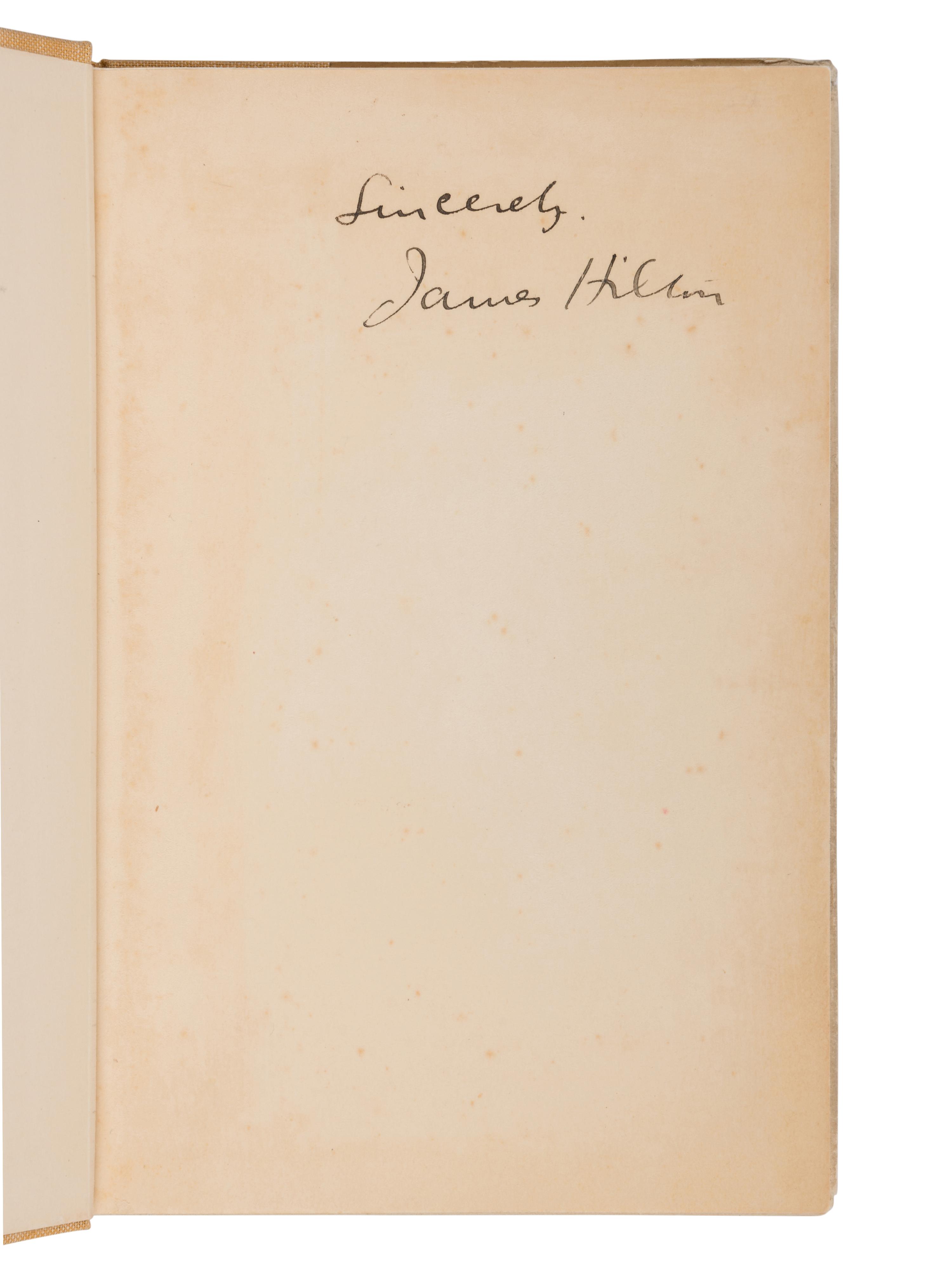 HILTON, James (1900-1954). Good-bye, Mr. Chips . Boston: Little, Brown and Company, 1934.