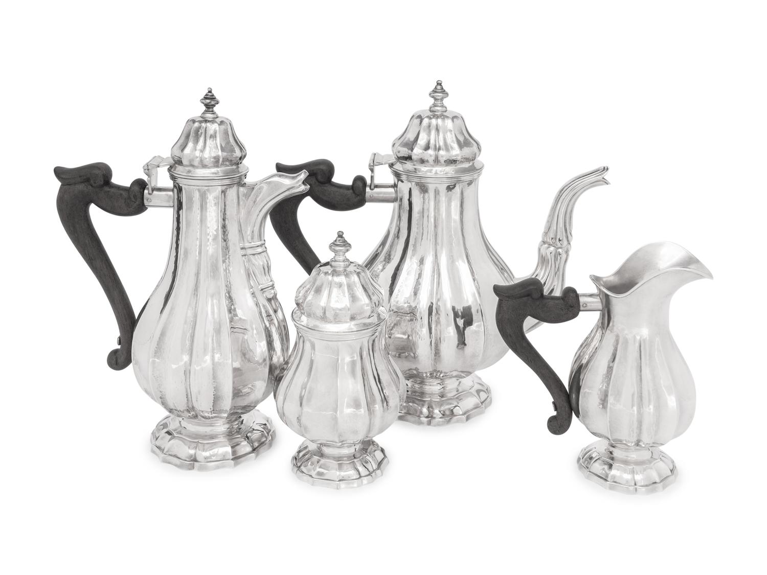 A Buccellati Silver Four-Piece Tea and Coffee Service