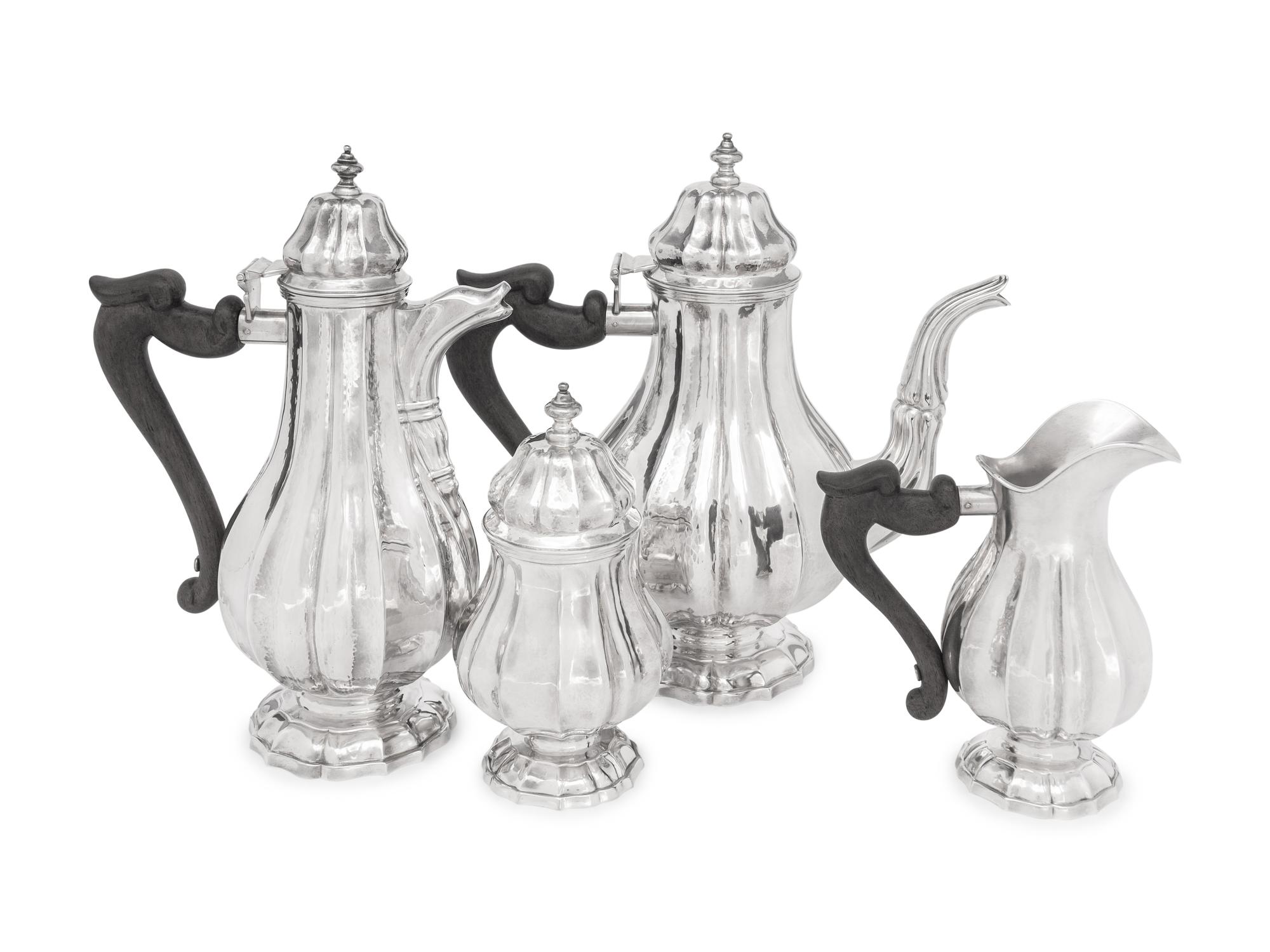 A Buccellati Silver Four-Piece Tea and Coffee Service