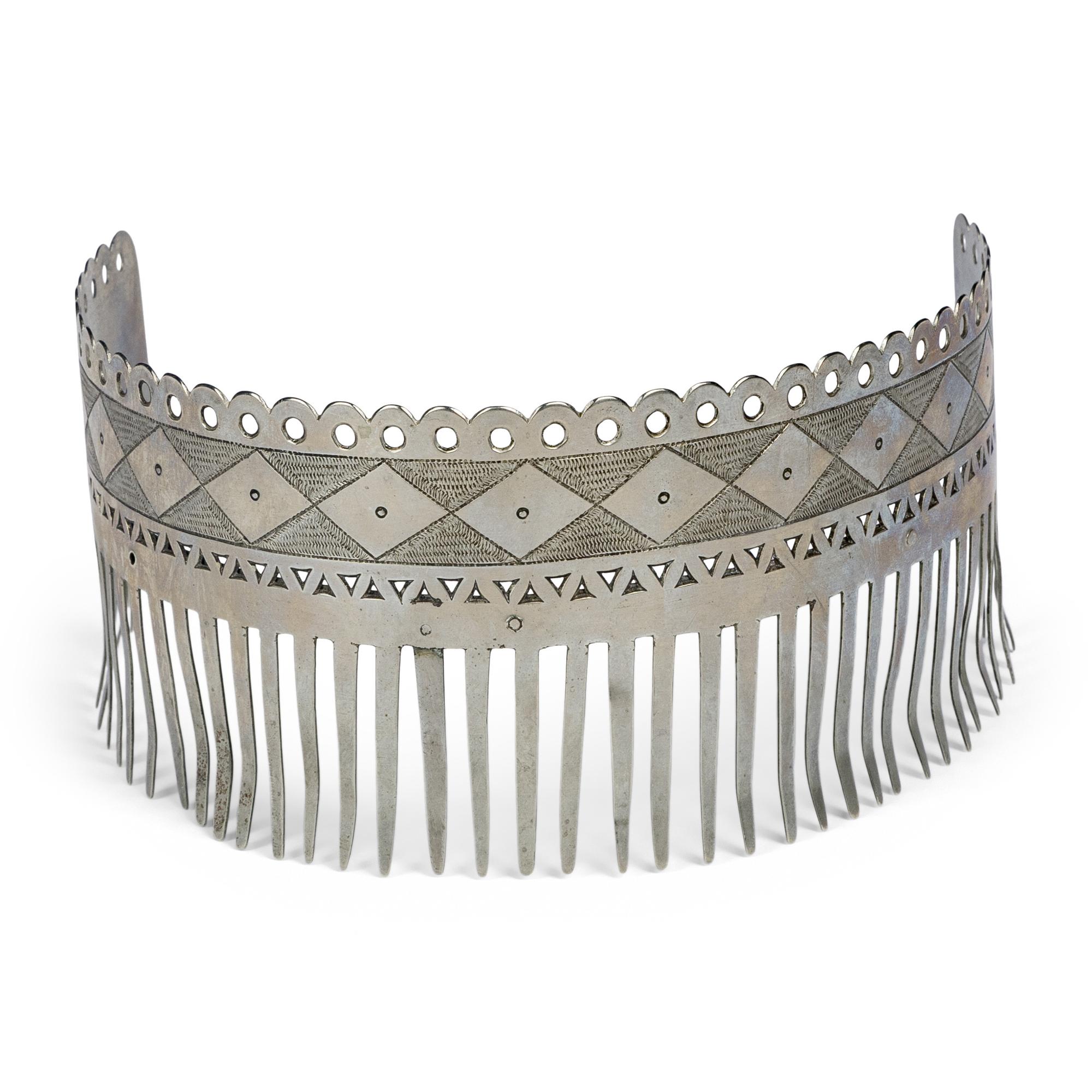 Menominee German Silver Hair Ornament