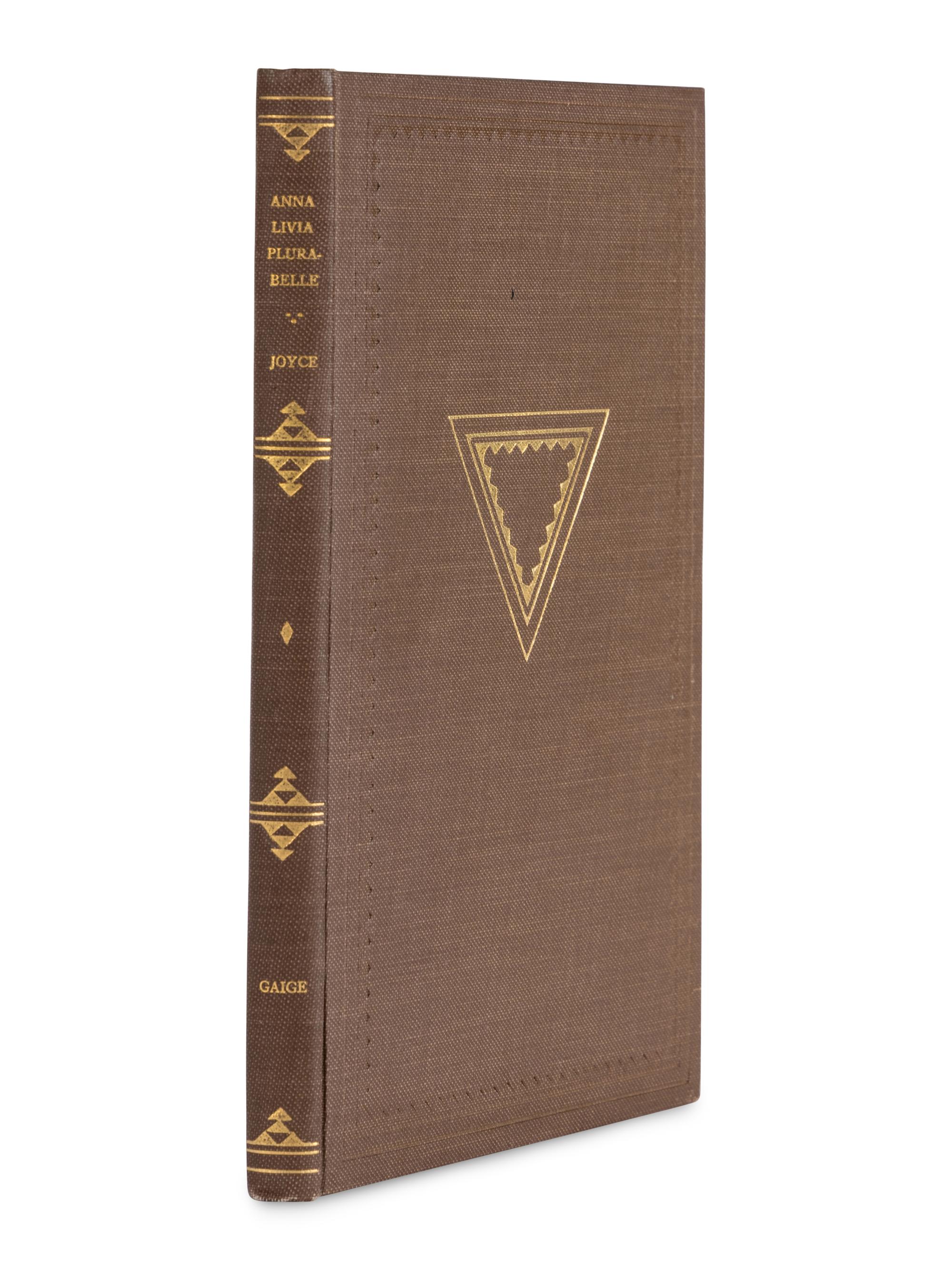 JOYCE, James (1882-1941). Anna Livia Plurabelle. New York: Crosby Gaige, 1928.
