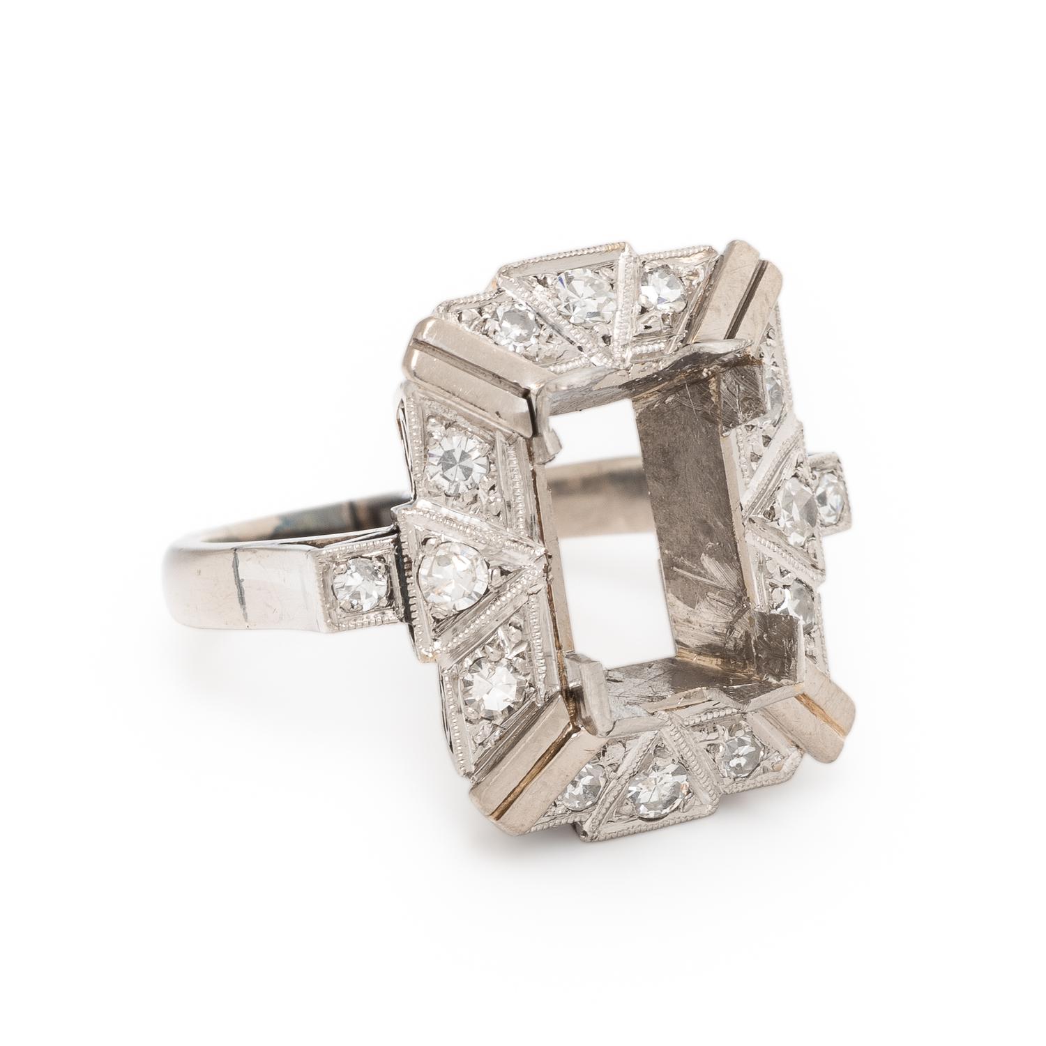 Platinum and Diamond Ring Mount