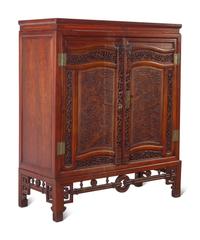 A Chinese Export Hardwood Cabinet