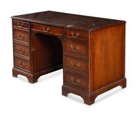 A George III Style Mahogany Pedestal Desk
