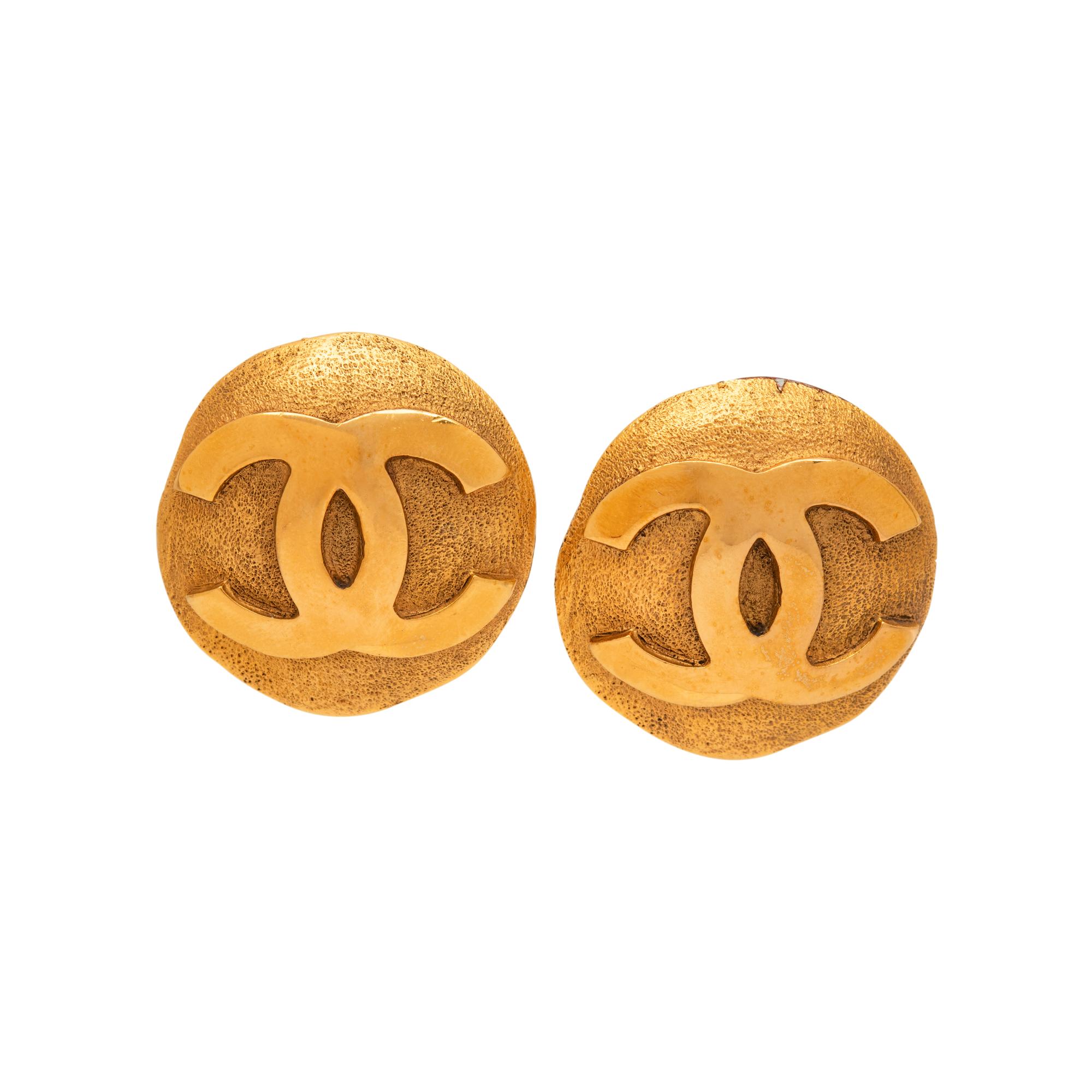 Chanel, CC Medallion Ear Clips