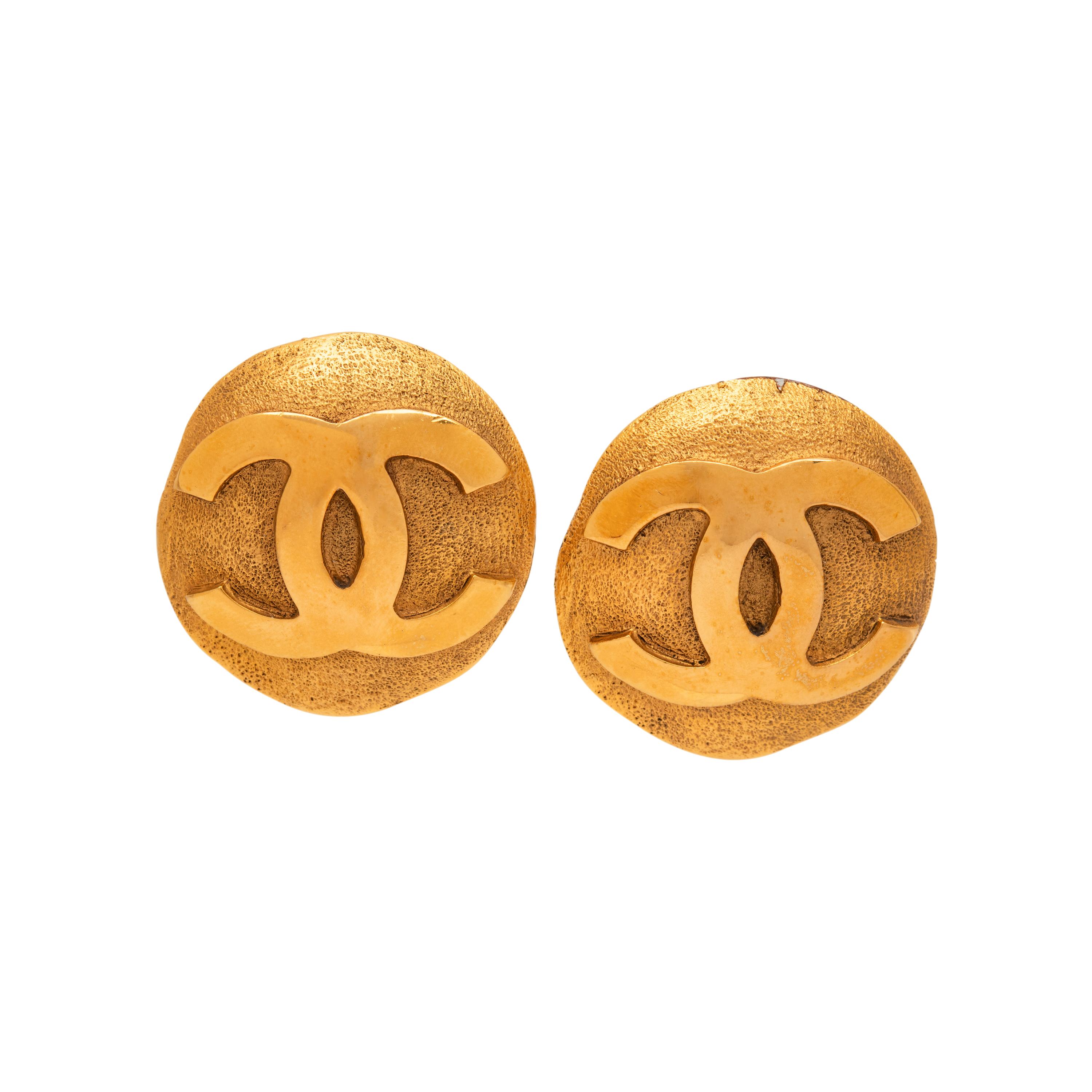 Chanel, CC Medallion Ear Clips