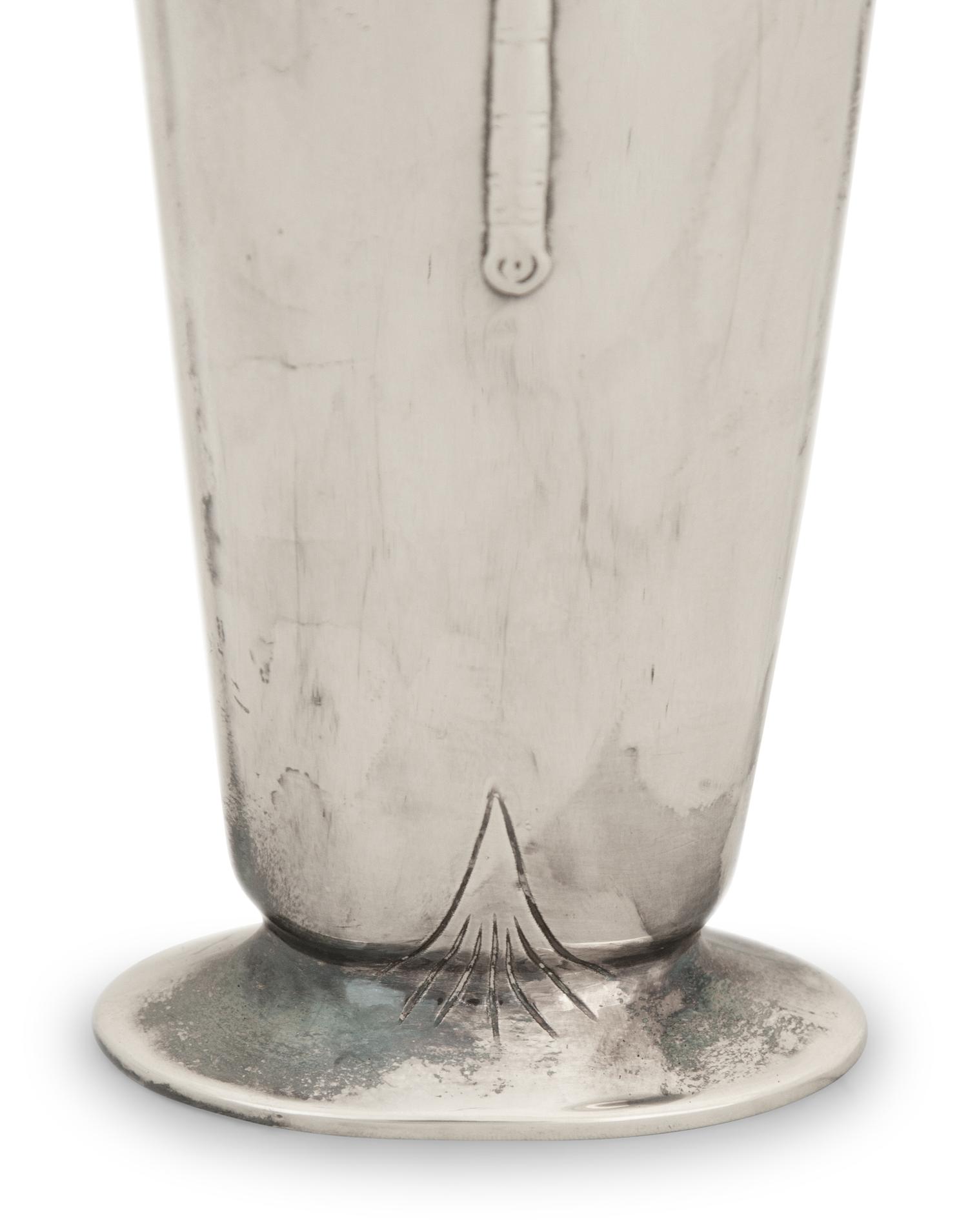 A Christofle Silver Plate Dragonfly Vase — 20th Century