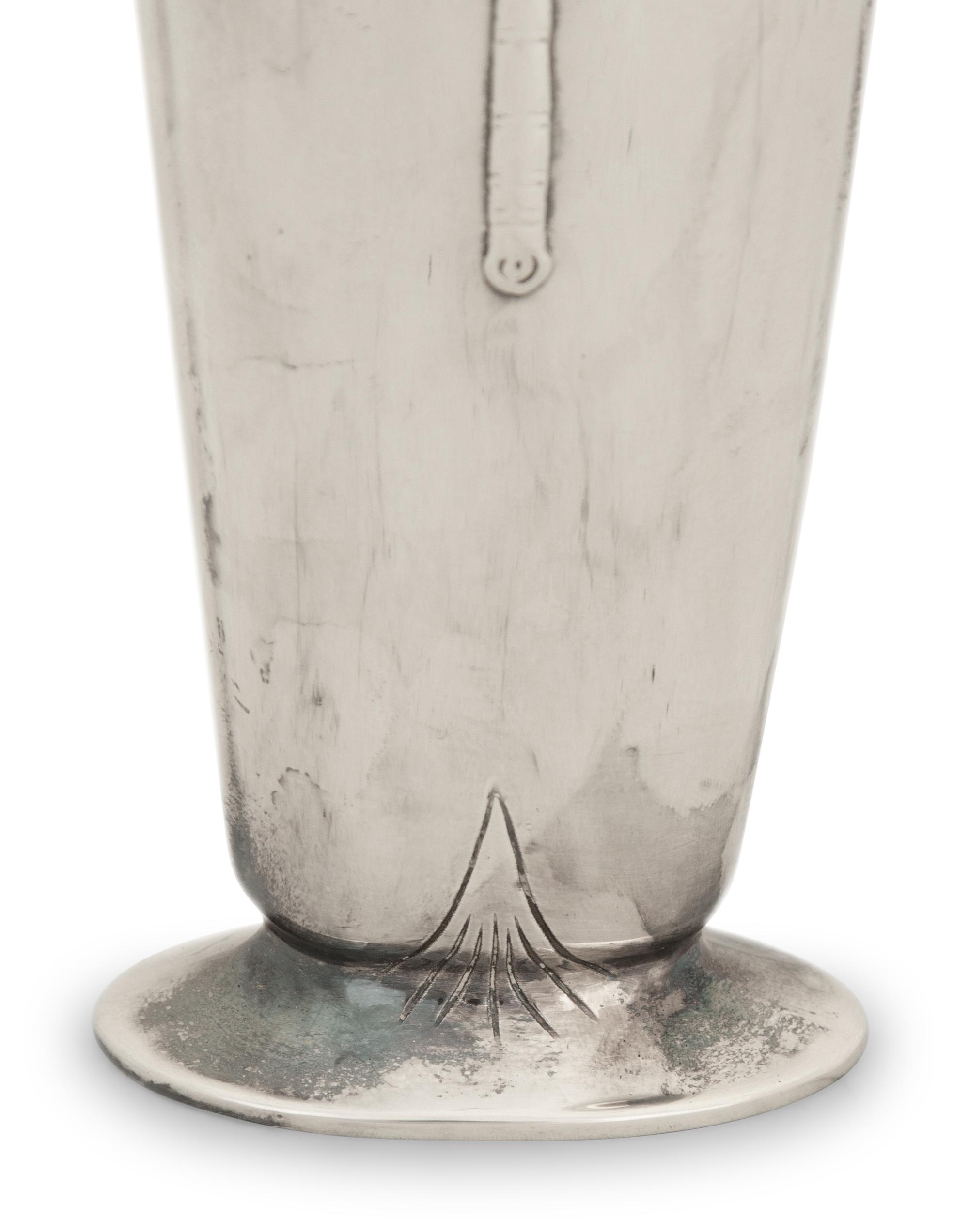 A Christofle Silver Plate Dragonfly Vase — 20th Century