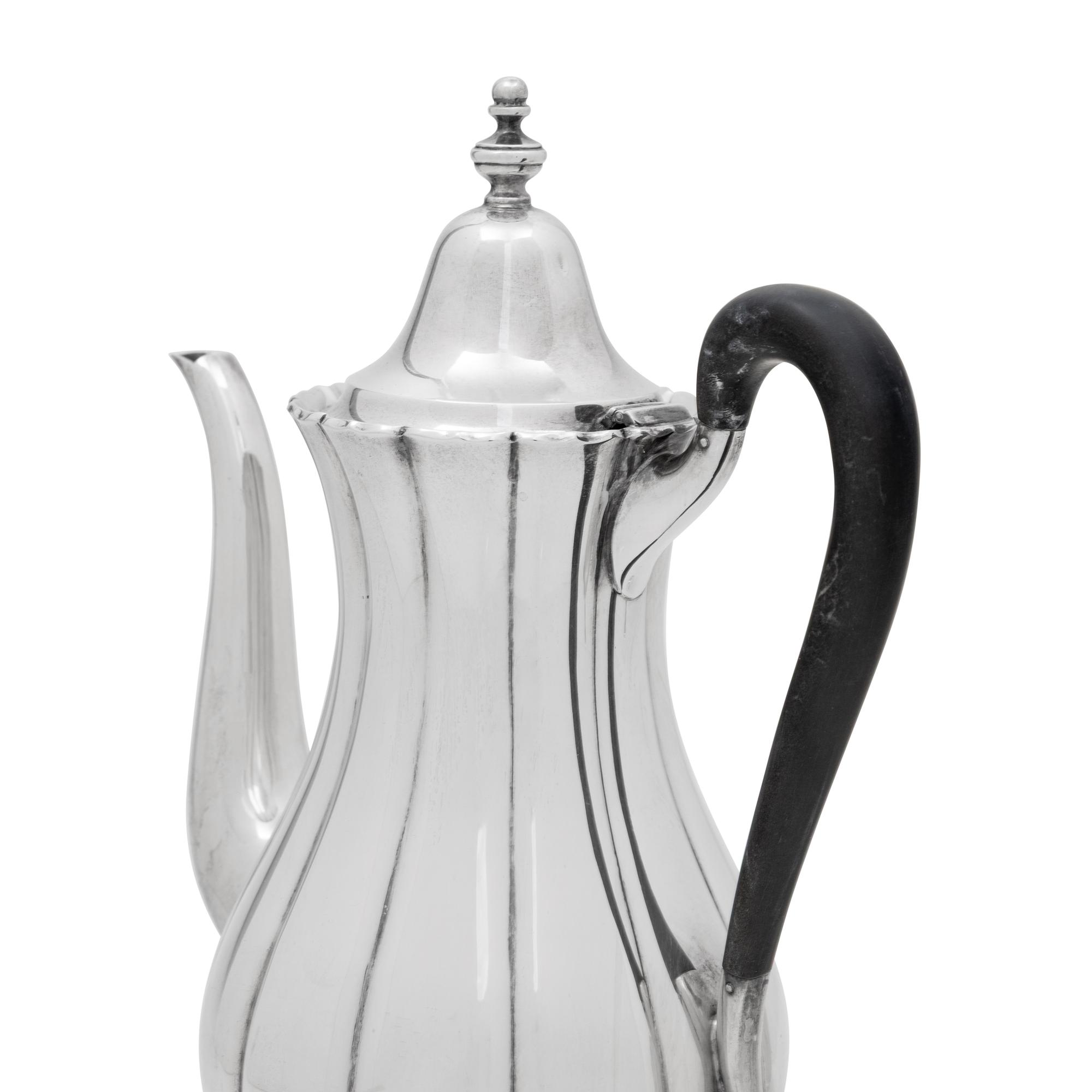 An American Silver Coffee Pot and Creamer