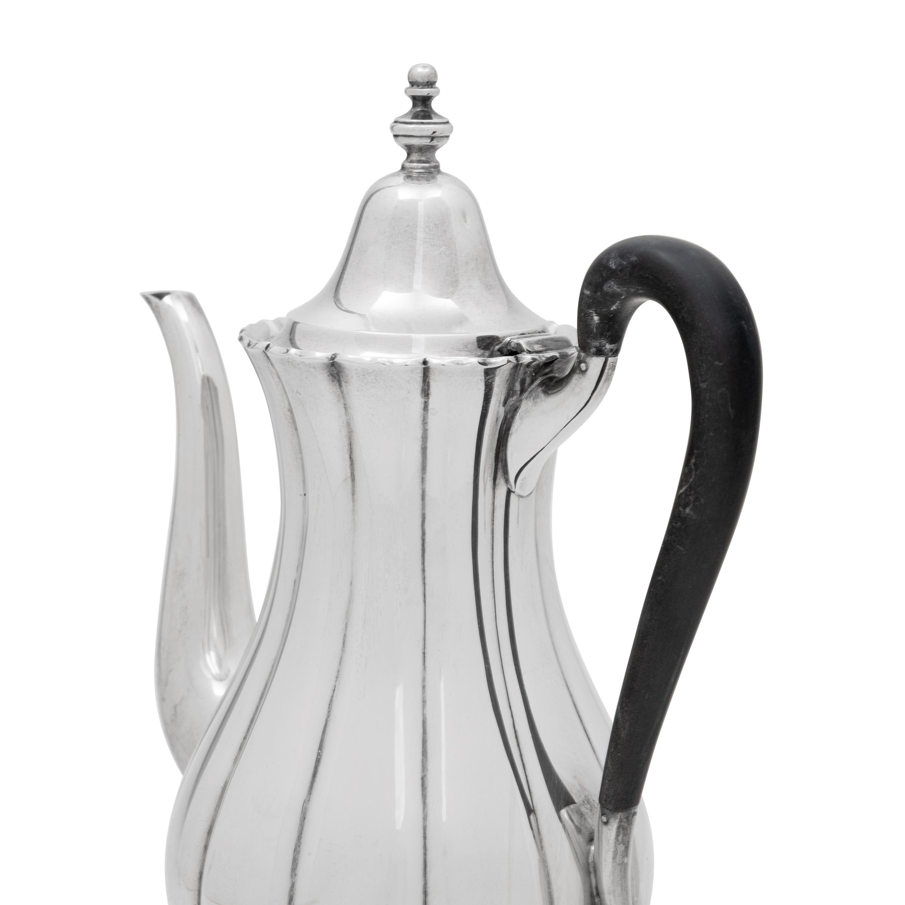 An American Silver Coffee Pot and Creamer