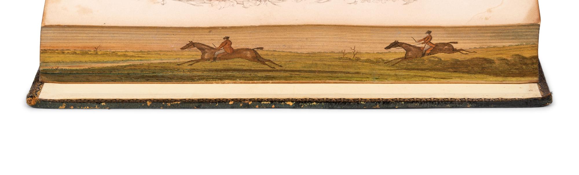 [FORE-EDGE PAINTING]. [FORE-EDGE PAINTING]. A group of 3 books with FORE-EDGE PAINTINGS depicting scenes of the English countryside and manor houses, comprising: