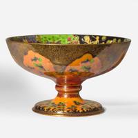 A Wedgwood Fairyland Lustre "Fairy Gondola" Footed Bowl UK, 1920s