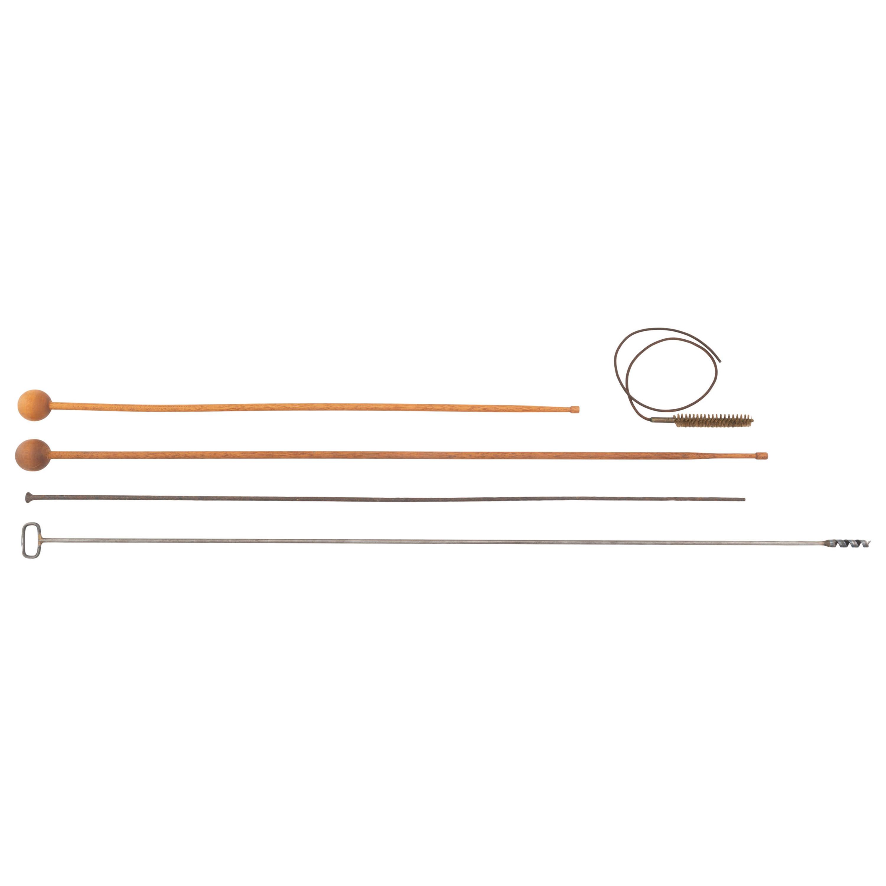 Group of Two Trapdoor Barracks Cleaning Rods, an Iron Ramrod, a Cleaning Rod & A Carbine Cleaning Brush
