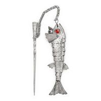 Four Silver Articulated Fish Fashion Accessories