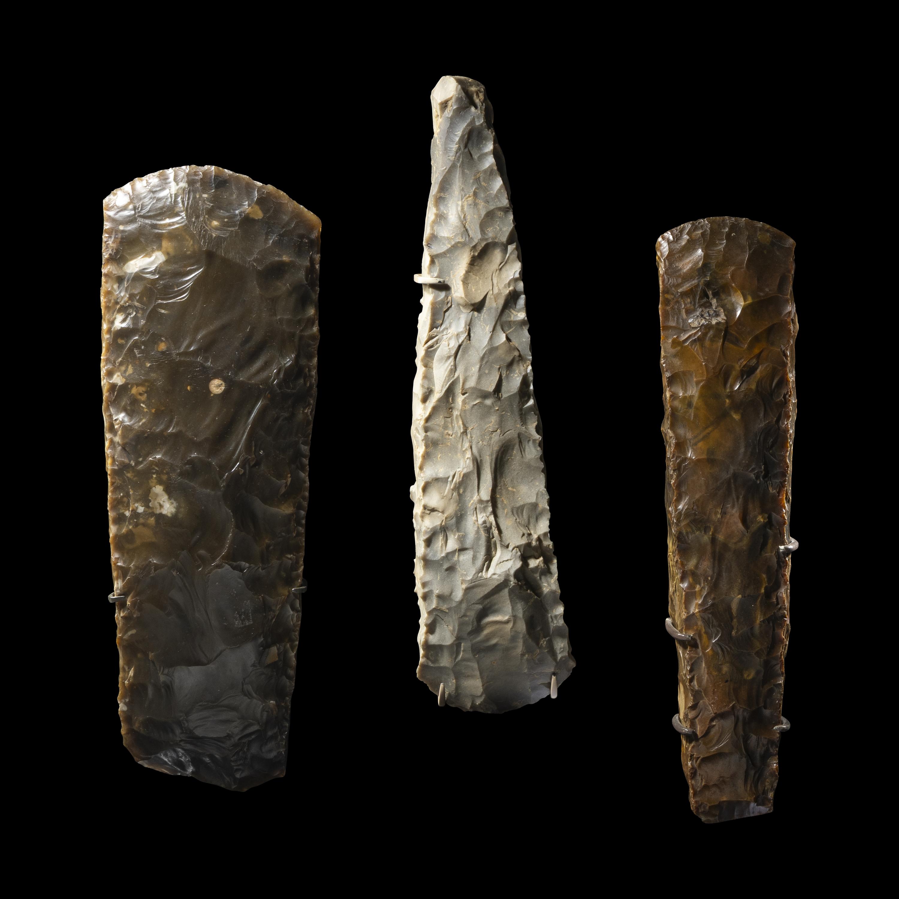 Three Neolithic Flint Axes