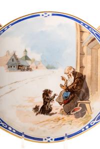 Three Kornilov Bros. Procelain Sweet-Meat Dishes