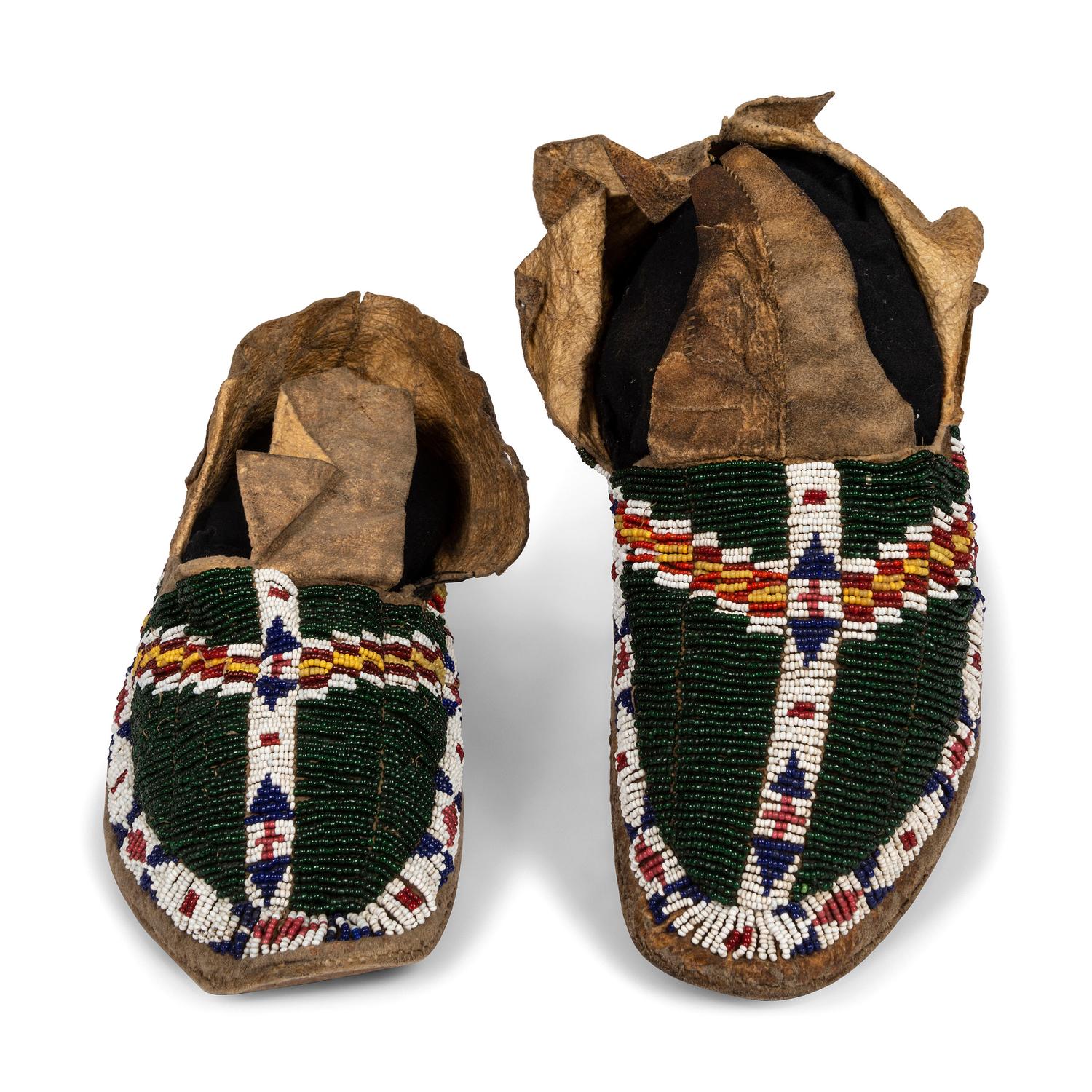 Sioux Beaded Hide Moccasins