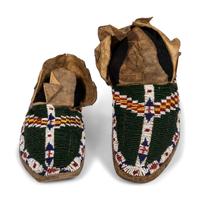 Sioux Beaded Hide Moccasins
