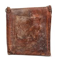 A Middle Eastern Coin Applied Leather Bag
