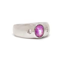 STAR RUBY AND DIAMOND RING