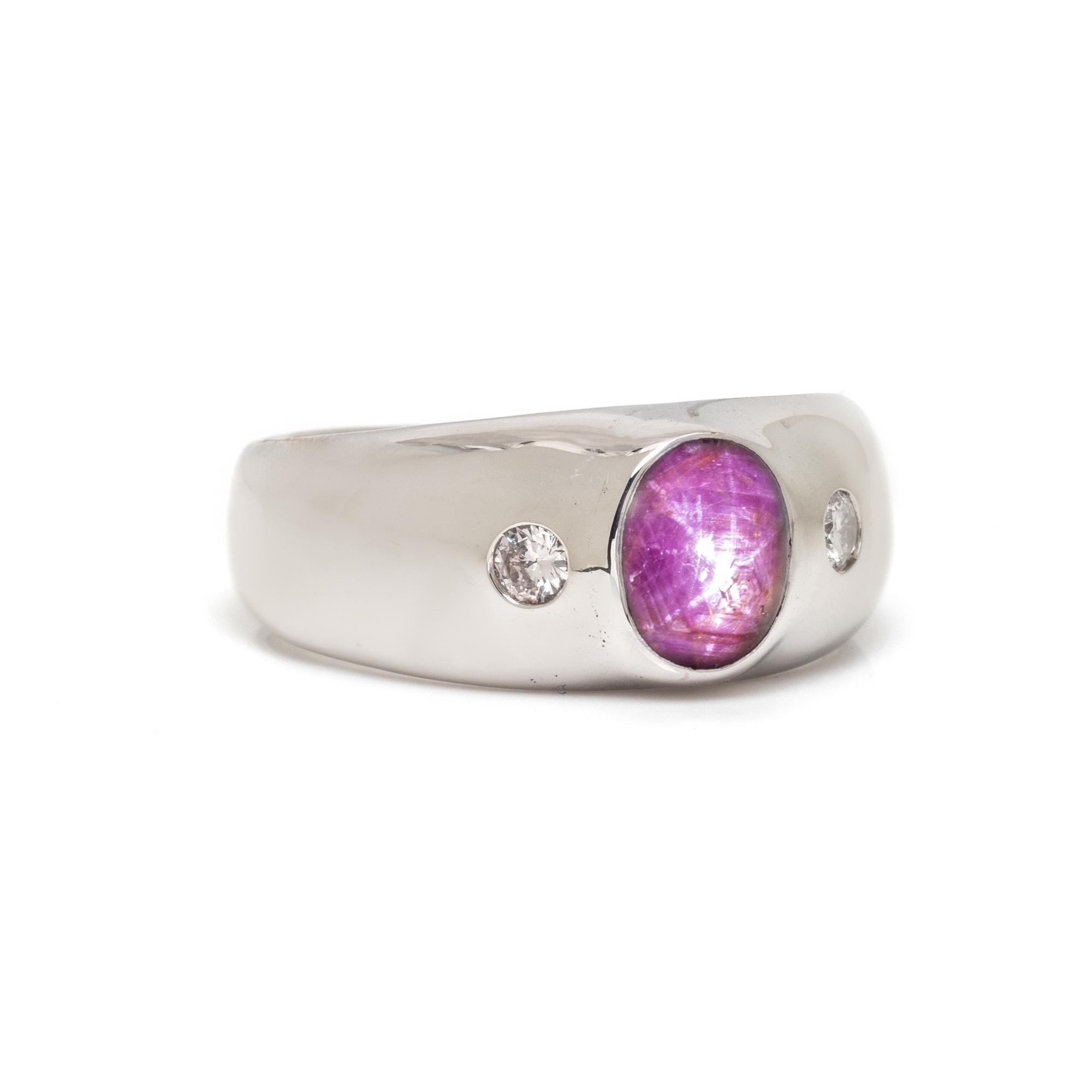 STAR RUBY AND DIAMOND RING