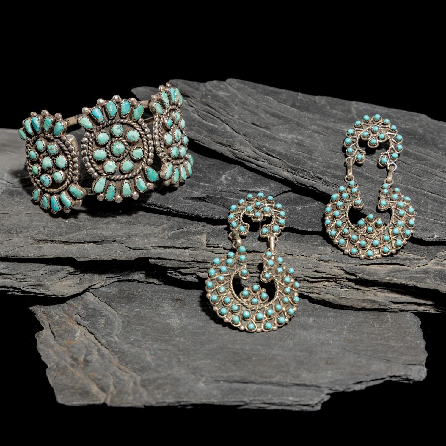 Zuni Silver and Petit Point Jewelry