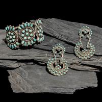 Zuni Silver and Petit Point Jewelry