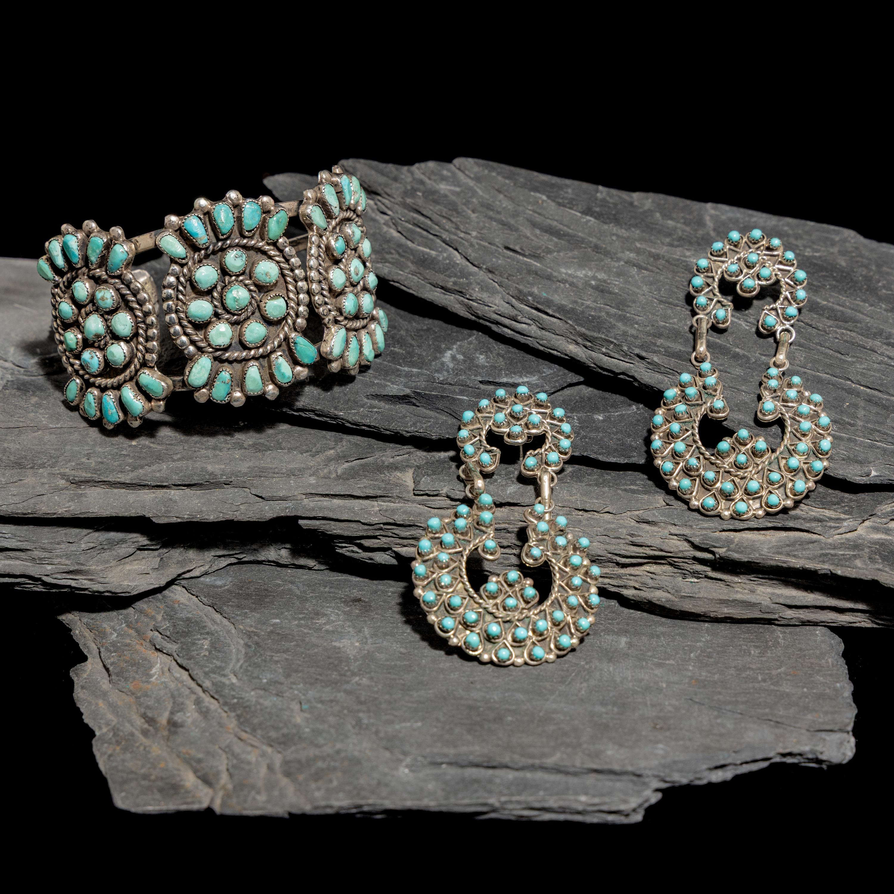 Zuni Silver and Petit Point Jewelry